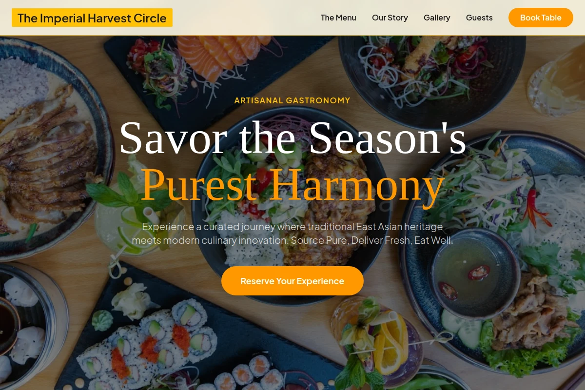 Seasonal Asian Fusion Food