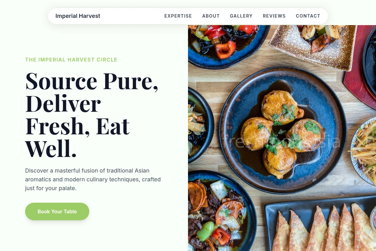 Vibrant Asian Fusion Food