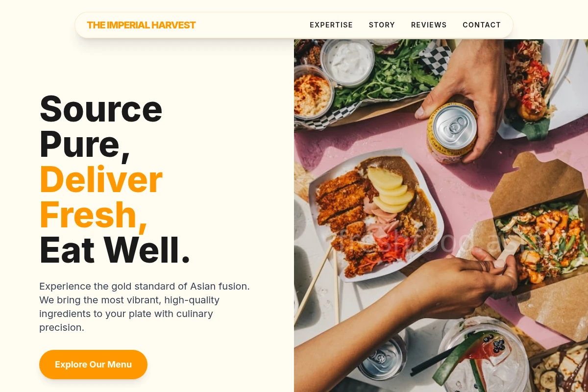 Gold Asian Fusion Food