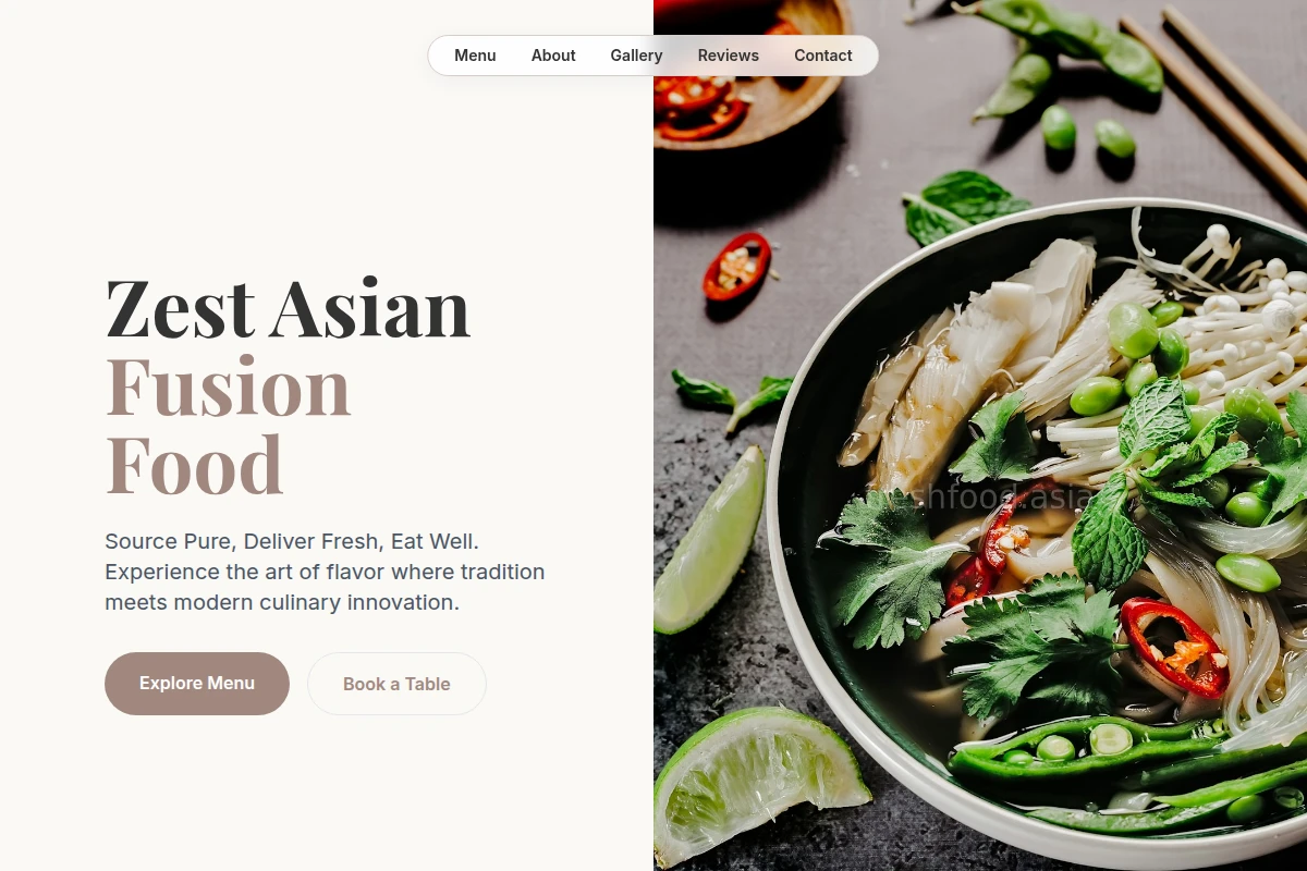 Zest Asian Fusion Food